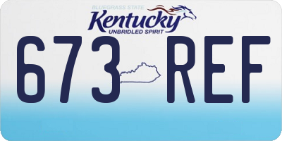 KY license plate 673REF