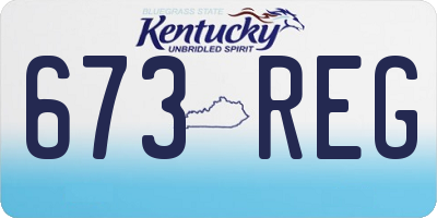 KY license plate 673REG