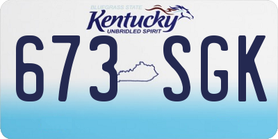 KY license plate 673SGK