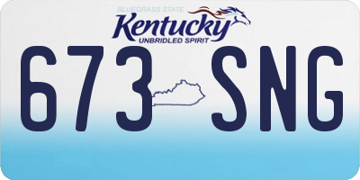 KY license plate 673SNG