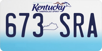 KY license plate 673SRA