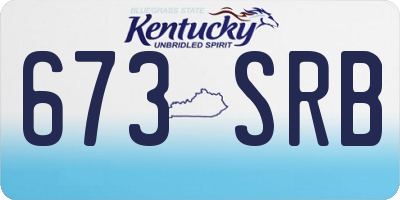 KY license plate 673SRB
