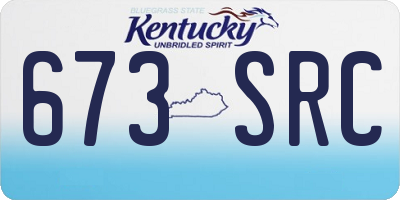 KY license plate 673SRC