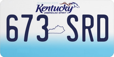 KY license plate 673SRD