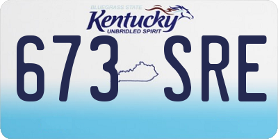 KY license plate 673SRE