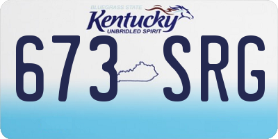 KY license plate 673SRG