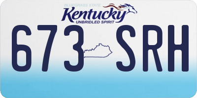 KY license plate 673SRH