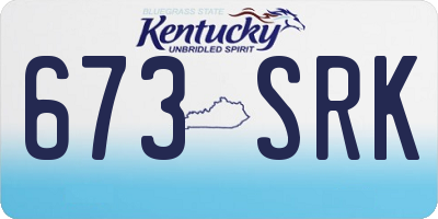 KY license plate 673SRK