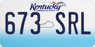 KY license plate 673SRL