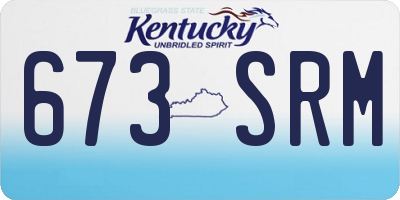 KY license plate 673SRM