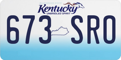 KY license plate 673SRO