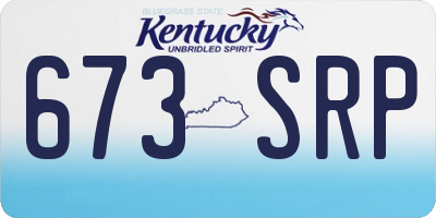 KY license plate 673SRP