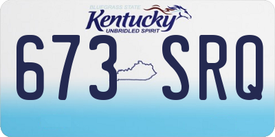 KY license plate 673SRQ