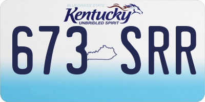 KY license plate 673SRR
