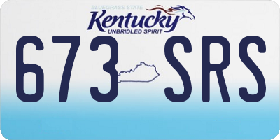 KY license plate 673SRS