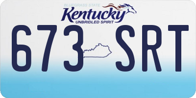 KY license plate 673SRT
