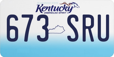 KY license plate 673SRU