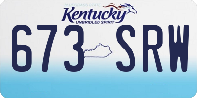 KY license plate 673SRW