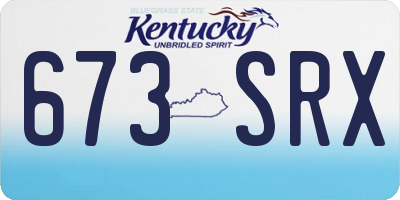 KY license plate 673SRX