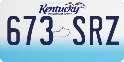 KY license plate 673SRZ