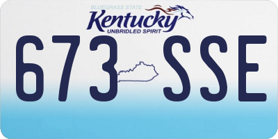 KY license plate 673SSE