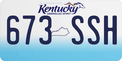 KY license plate 673SSH