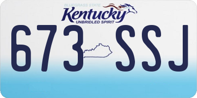 KY license plate 673SSJ