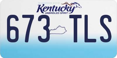 KY license plate 673TLS