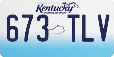 KY license plate 673TLV