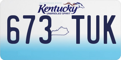 KY license plate 673TUK
