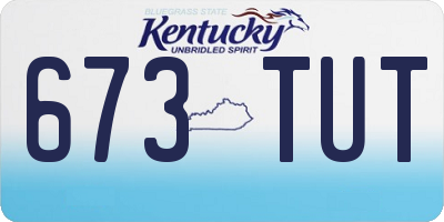 KY license plate 673TUT