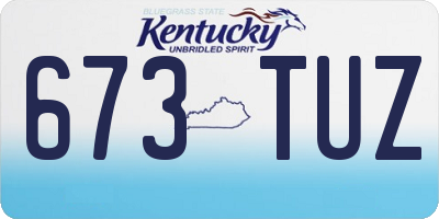 KY license plate 673TUZ