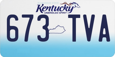 KY license plate 673TVA
