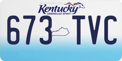 KY license plate 673TVC