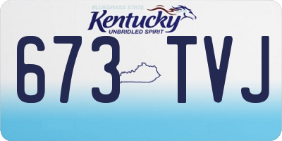 KY license plate 673TVJ