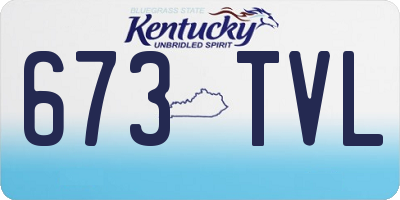 KY license plate 673TVL