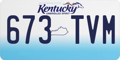 KY license plate 673TVM