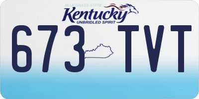 KY license plate 673TVT