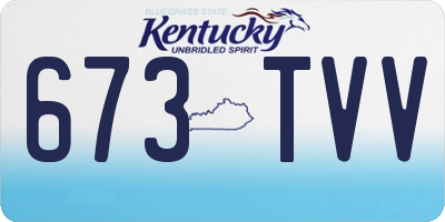 KY license plate 673TVV