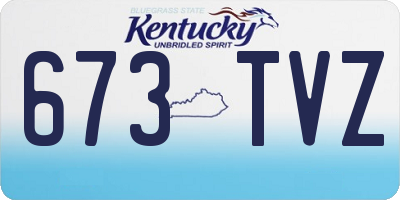 KY license plate 673TVZ
