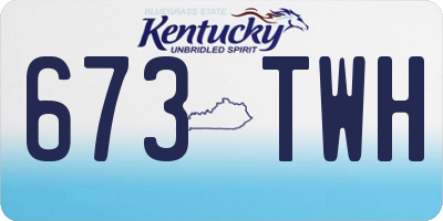 KY license plate 673TWH