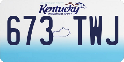 KY license plate 673TWJ