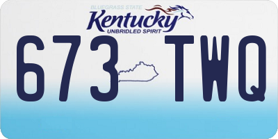 KY license plate 673TWQ