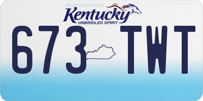 KY license plate 673TWT