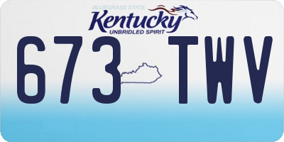 KY license plate 673TWV