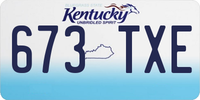 KY license plate 673TXE