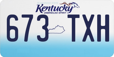 KY license plate 673TXH