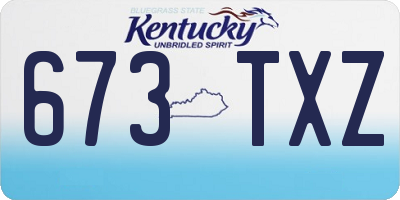 KY license plate 673TXZ