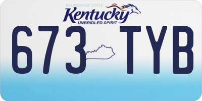 KY license plate 673TYB