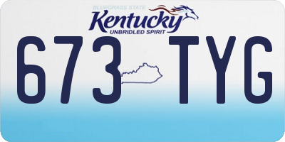 KY license plate 673TYG